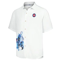 Chemise boutonnée Tommy Bahama blanche pour hommes des Chicago Cubs Veracruz Ace Islanders