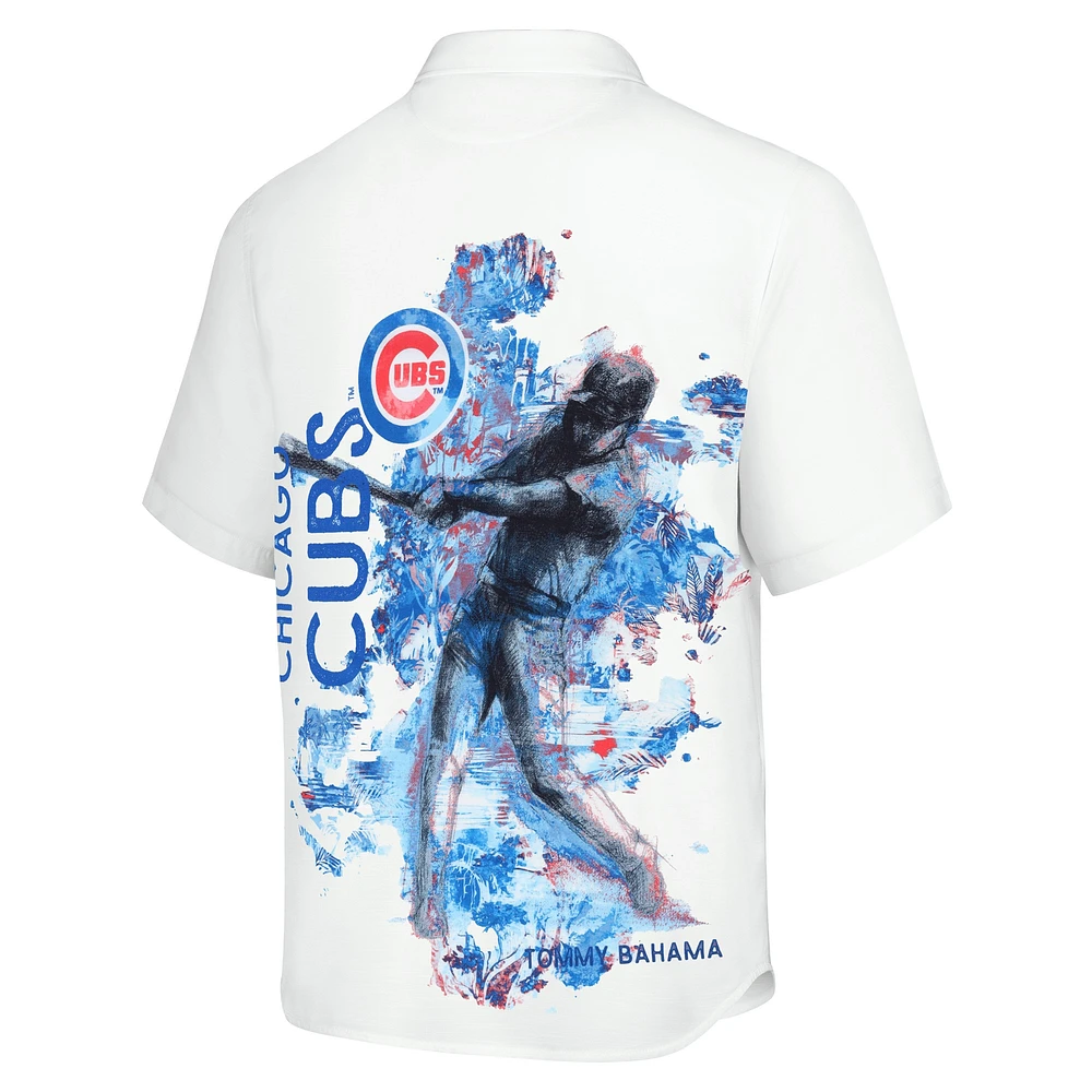 Men's Tommy Bahama White Chicago Cubs Veracruz Ace Islanders Button-Up Shirt