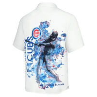 Chemise boutonnée Tommy Bahama blanche pour hommes des Chicago Cubs Veracruz Ace Islanders