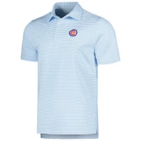 Men's Vineyard Vines  Light Blue/White Chicago Cubs Bradley Stripe Polo