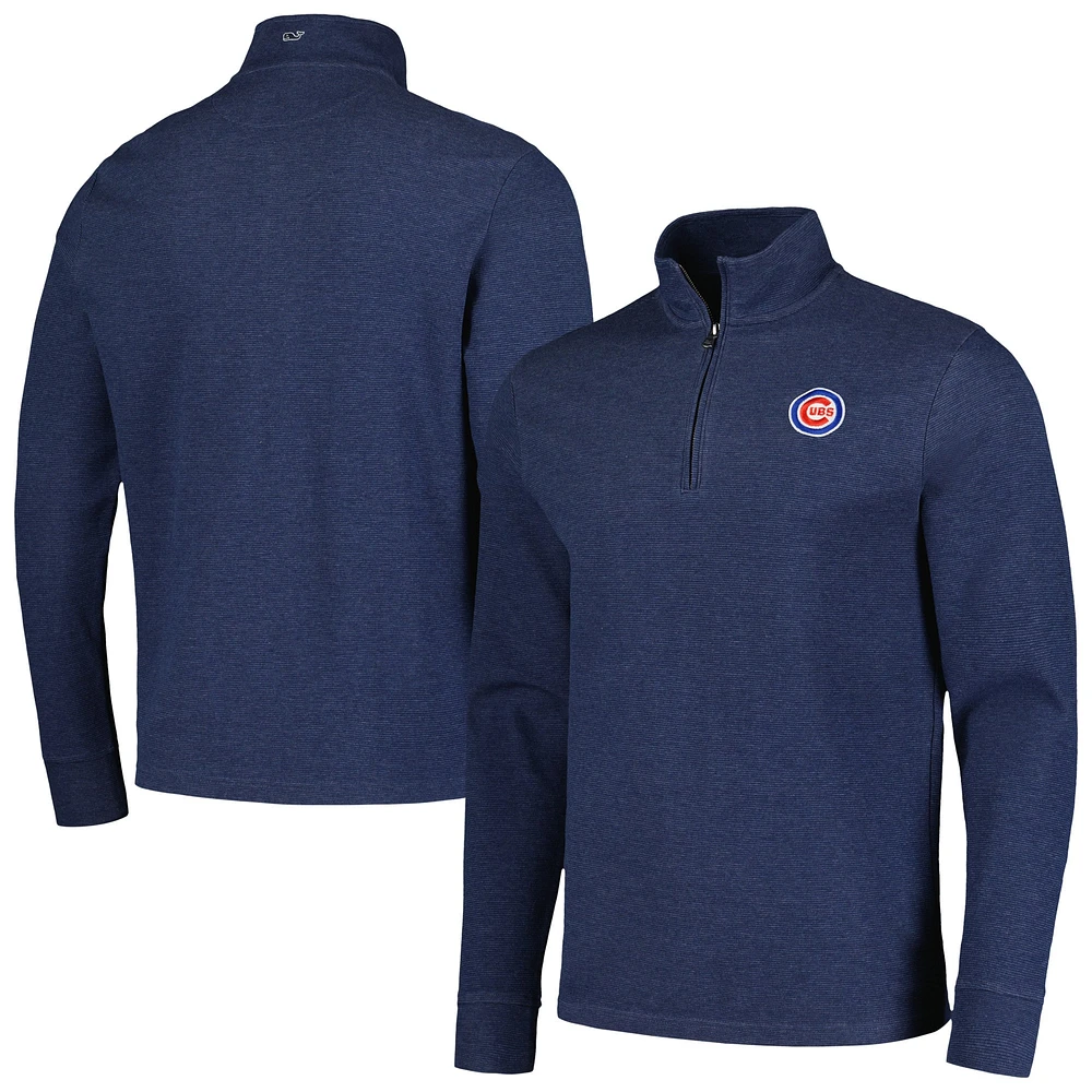 Veste Vineyard Vines pour hommes, bleu marine, Chicago Cubs, Saltwater, quart de zip