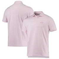 Polo à rayures Bradley Chicago Cubs Vineyard Vines rose/blanc pour homme