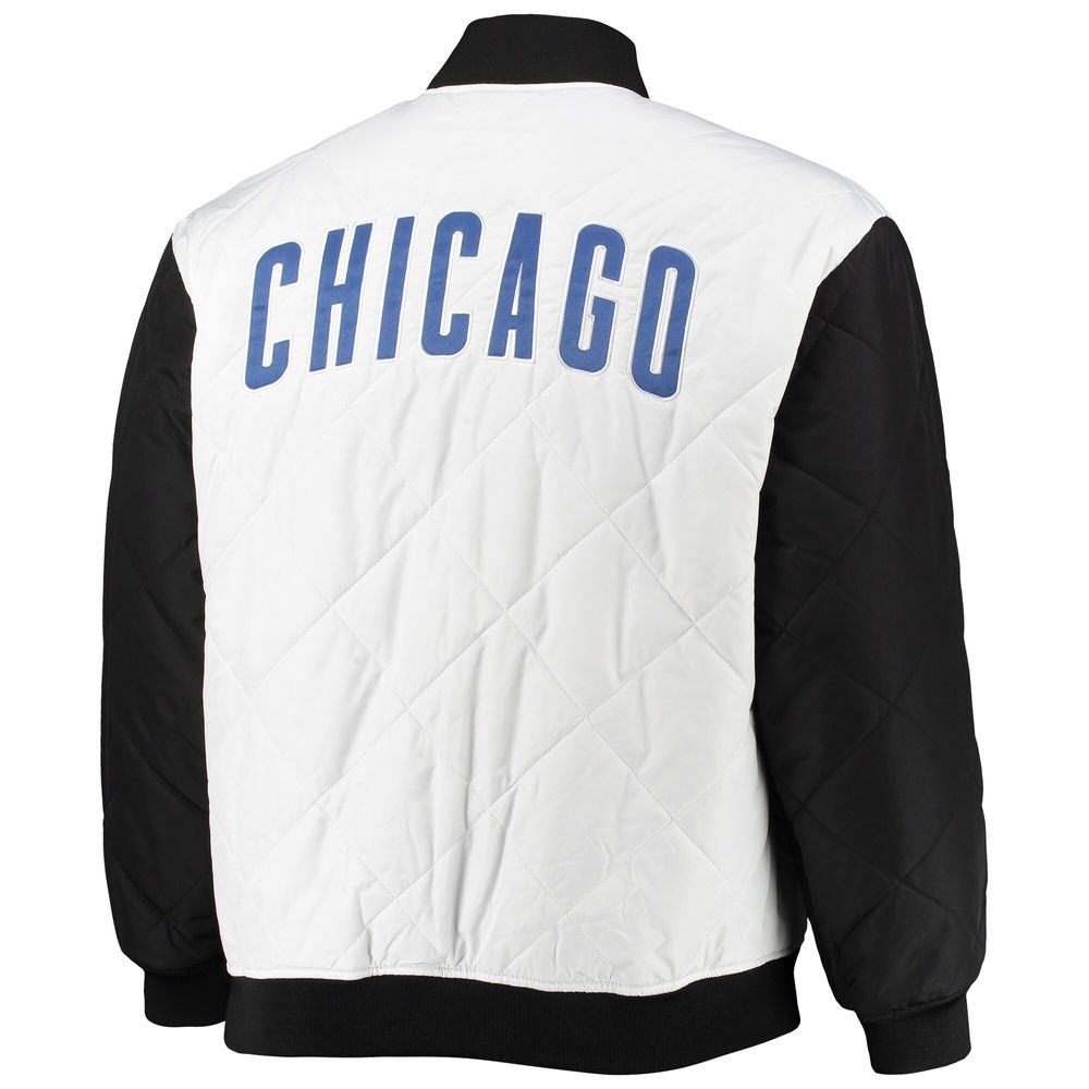 CHICAGO CUBS FULL LEATHER JACKET - BLACK/BLACK