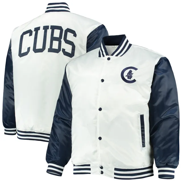 Men's Chicago Cubs Starter White Power Forward Satin Full-Snap