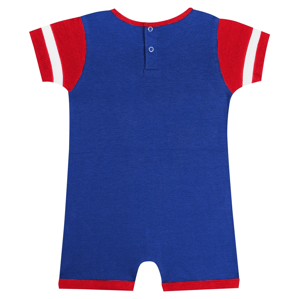 Barboteuse Fast Pitch Fanatics Royal Chicago Cubs pour nouveau-nés et nourrissons