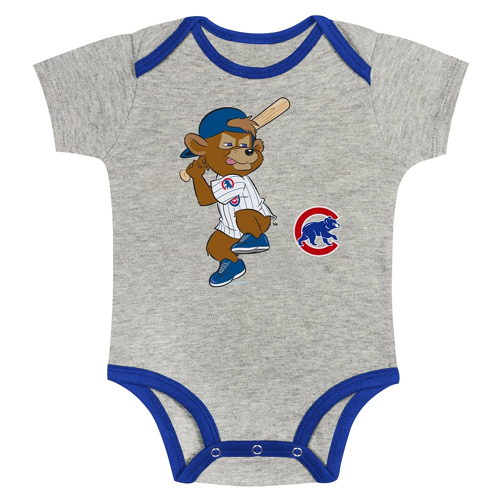 Newborn & Infant Gray/White Chicago Cubs Two-Pack Play Ball Bodysuit Set