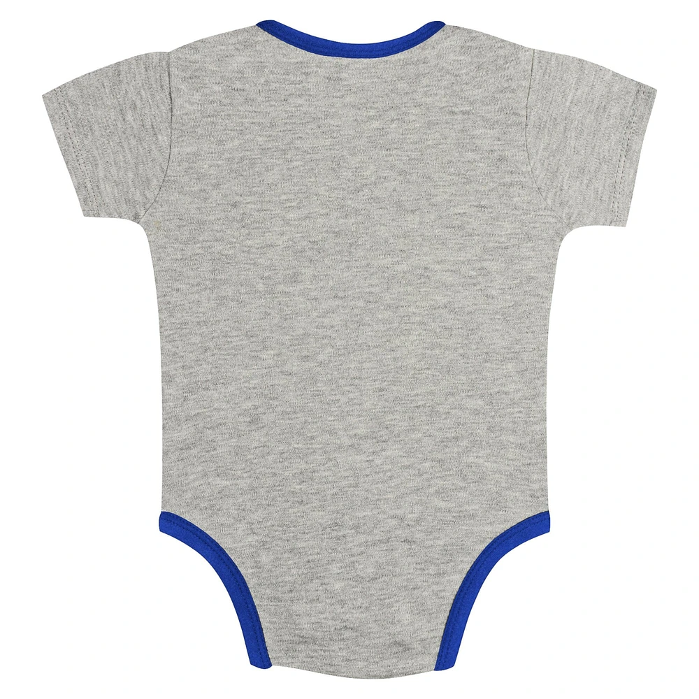 Newborn & Infant Gray/White Chicago Cubs Two-Pack Play Ball Bodysuit Set