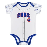 Newborn & Infant Gray/White Chicago Cubs Two-Pack Play Ball Bodysuit Set