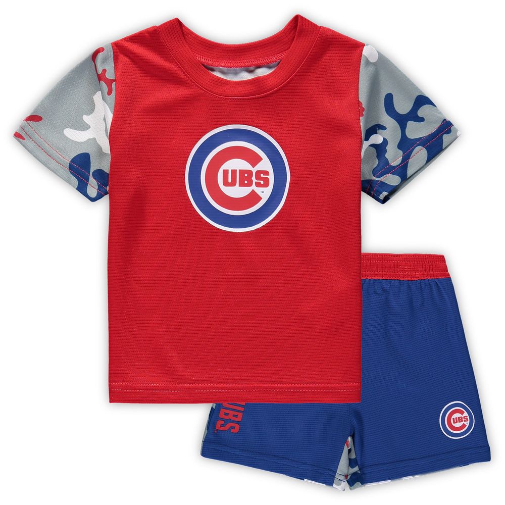 Outerstuff Newborn & Infant Royal/Red Chicago Cubs Pinch Hitter T-Shirt Shorts Set