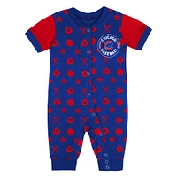 Newborn  Royal Chicago Cubs Hard 90 Coveralls