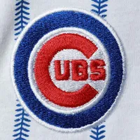 Newborn White/Royal Chicago Cubs Power Hitter Short Sleeve Bodysuit