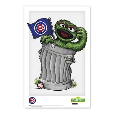 Oscar the Grouch Chicago Cubs 11" x 17" Sesame Street Poster Print