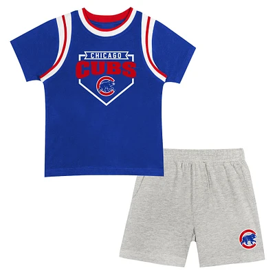 Preschool Fanatics Chicago Cubs Loaded Base T-Shirt & Shorts Set