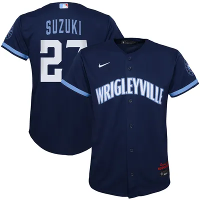 Préscolaire Nike Seiya Suzuki Marine Chicago Cubs City Connect Script Replica Player Jersey