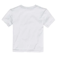 Ensemble t-shirt et short deux pièces Nike blanc/royal Chicago Cubs pour enfants d'âge préscolaire