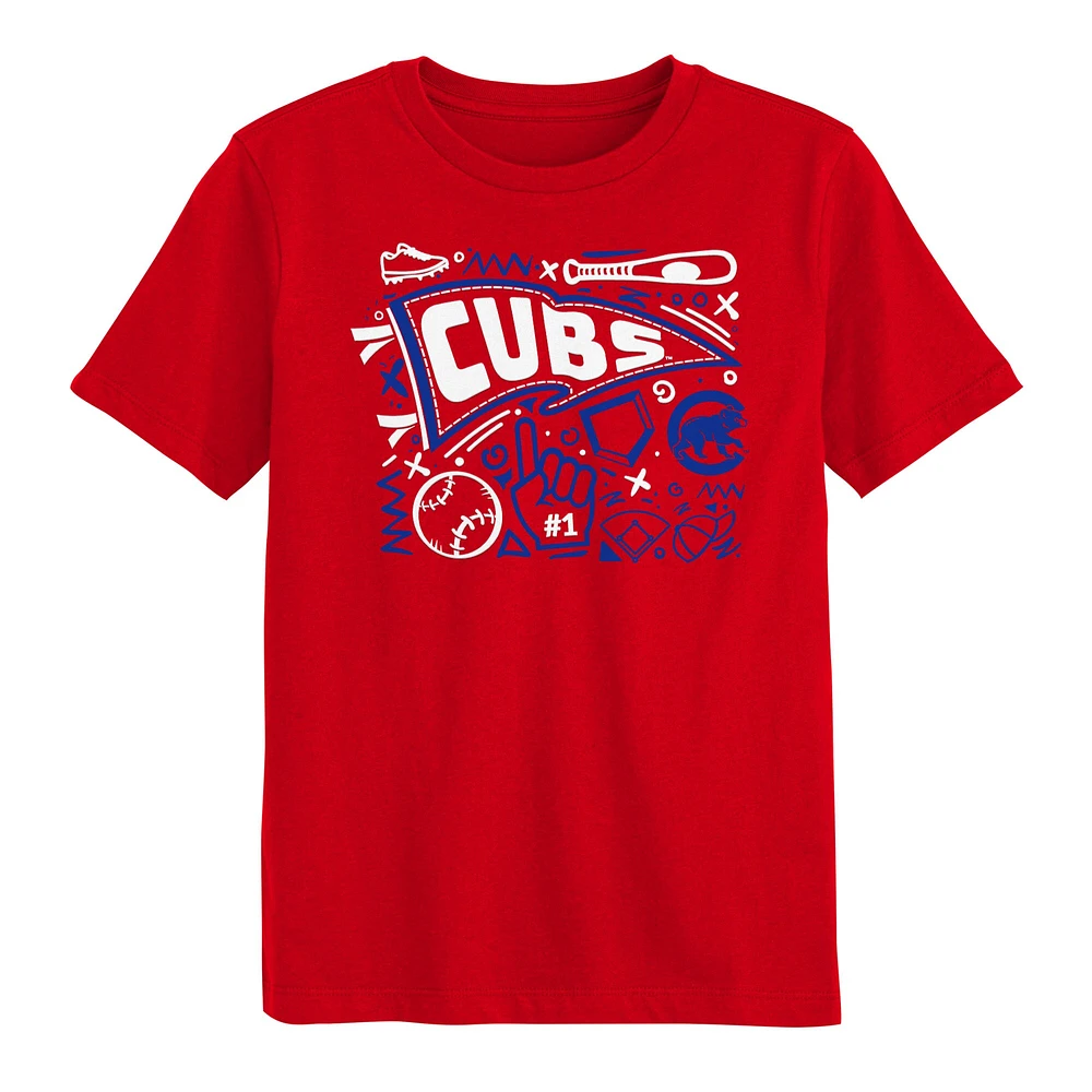 Preschool Red Chicago Cubs Ball Park Fun T-Shirt