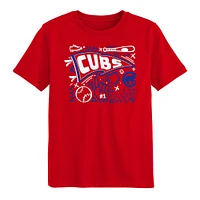 Preschool Red Chicago Cubs Ball Park Fun T-Shirt