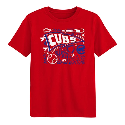 Preschool Red Chicago Cubs Ball Park Fun T-Shirt