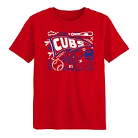 Preschool Red Chicago Cubs Ball Park Fun T-Shirt