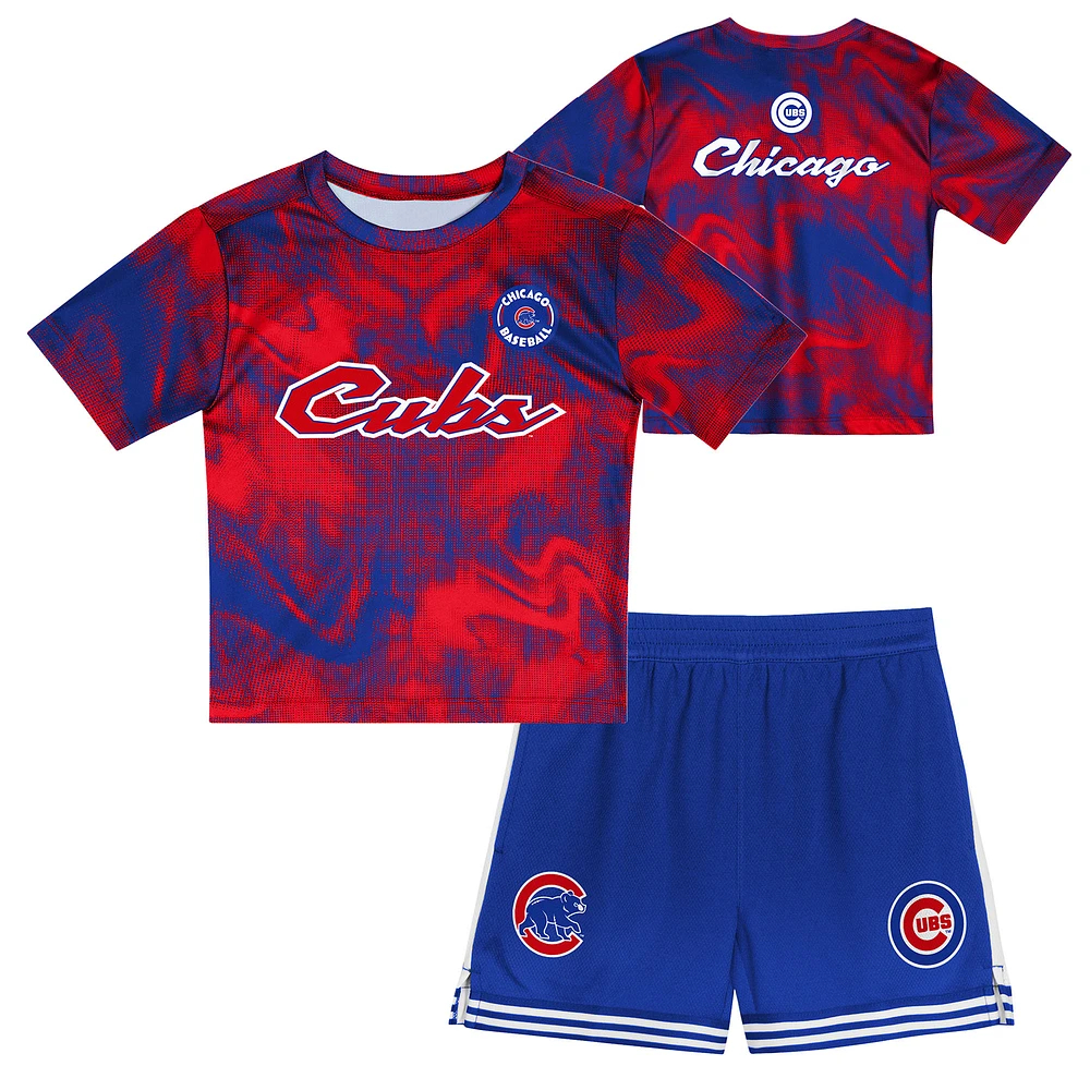 Preschool Red Chicago Cubs Hitter Infielder 2-Piece Set