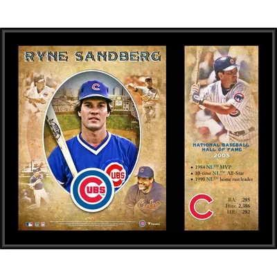 Ryne Sandberg Chicago Cubs Fanatics Authentic 10.5 x 13 Hall of Fame  Sublimated Plaque