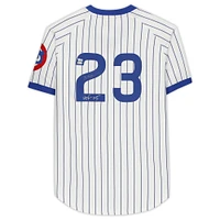Ryne Sandberg Chicago Cubs Autographed White Pinstripe 1987 Mitchell & Ness Authentic Jersey with ''HOF 05'' Inscription