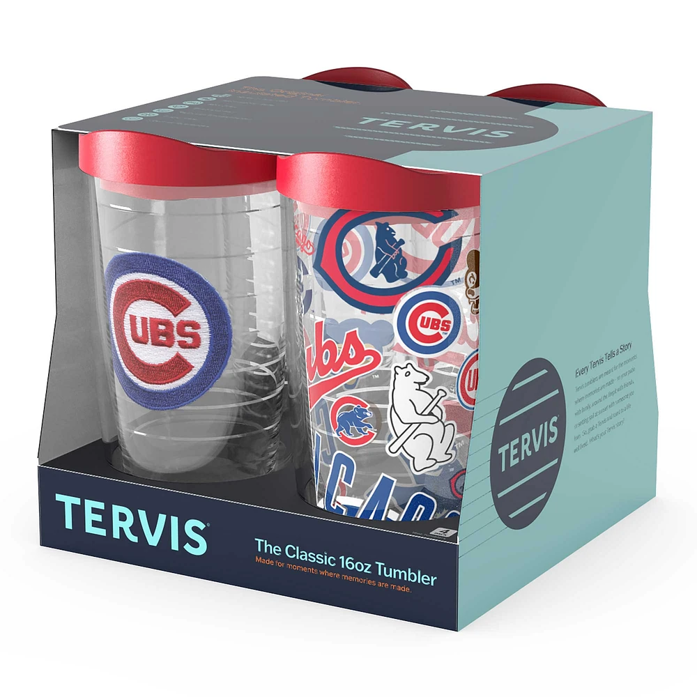 Tervis Chicago Cubs paquet de quatre 16oz. Ensemble de gobelets classiques