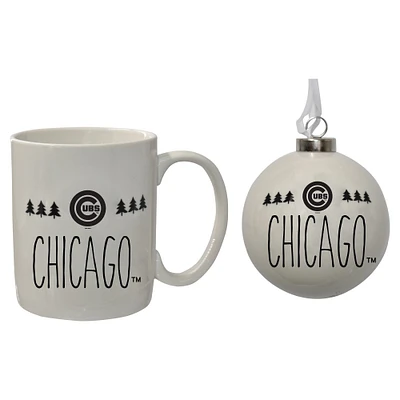 The Memory Company Chicago Cubs Holiday Ornament & Mug Set