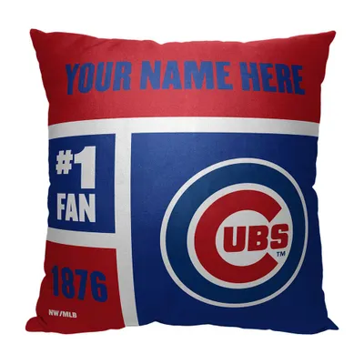 Chicago Cubs The Northwest Group 18'' x 18'' Colorblock Personalized Throw Pillow