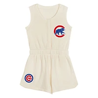 Toddler  Cream Chicago Cubs Power Tank Romper