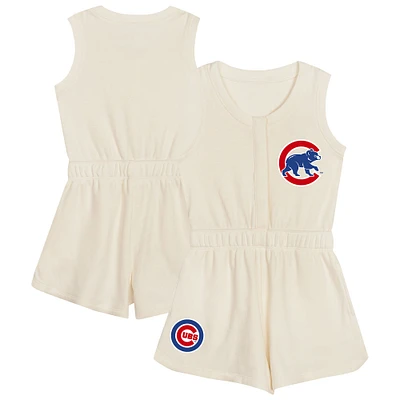 Toddler  Cream Chicago Cubs Power Tank Romper