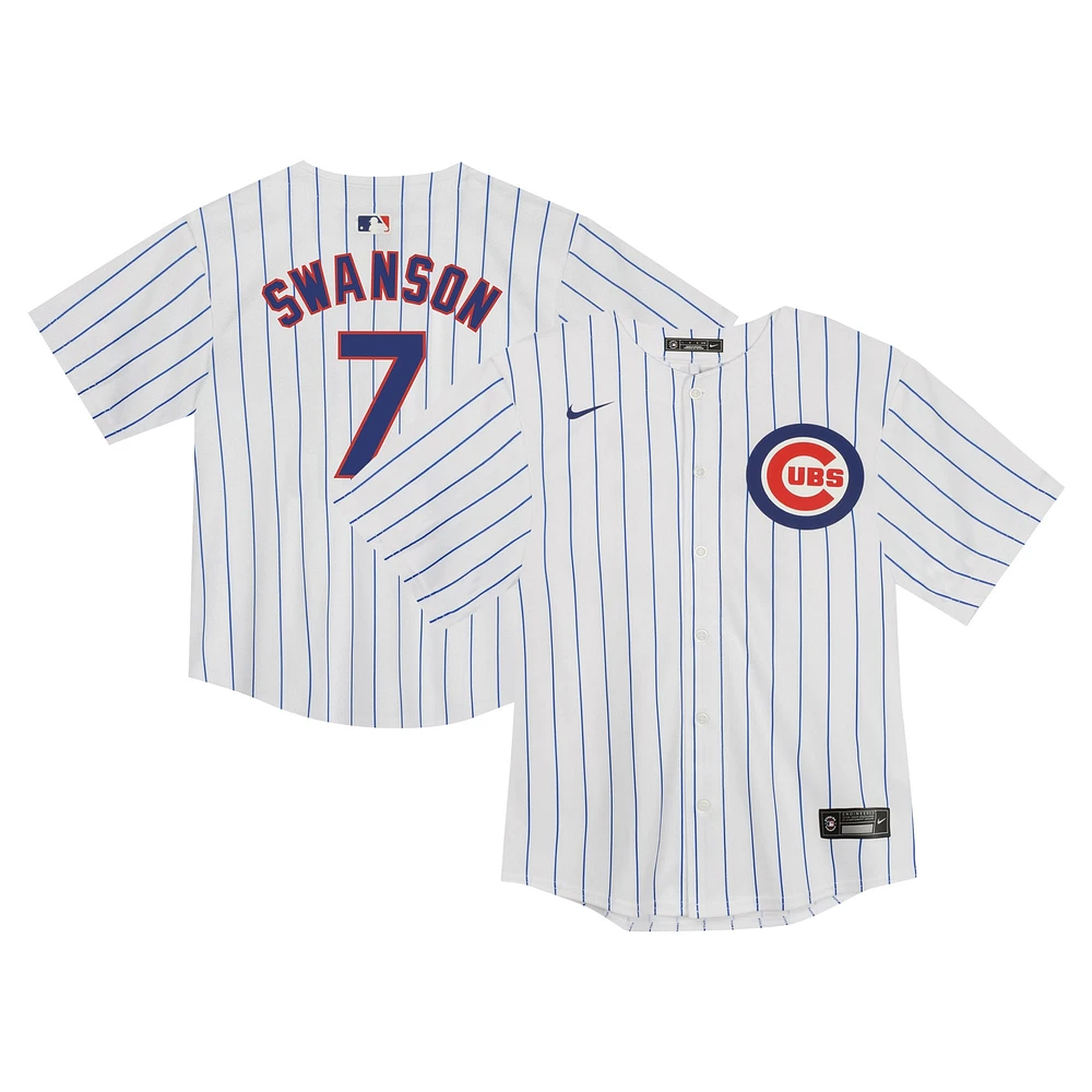 Maillot de match Nike Dansby Swanson des Cubs Chicago, blanc, pour tout-petit