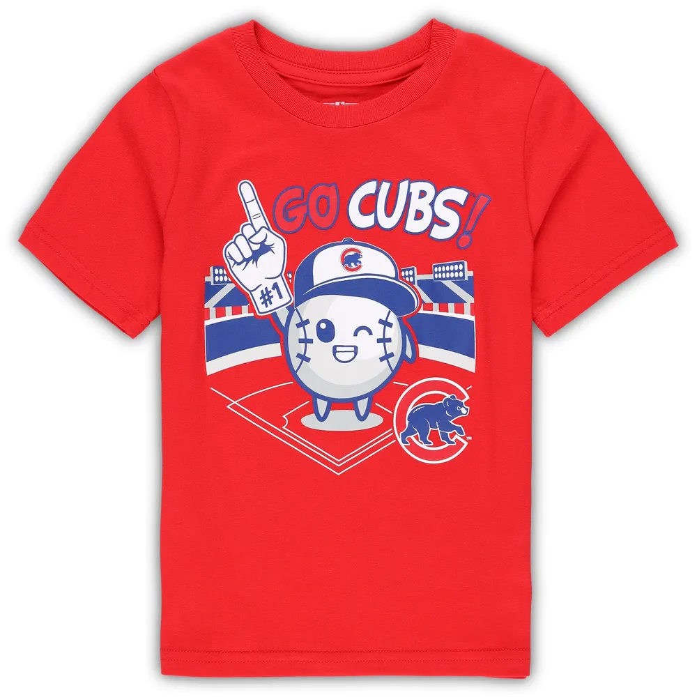 T-shirt rouge Chicago Cubs Ball Boy pour tout-petit