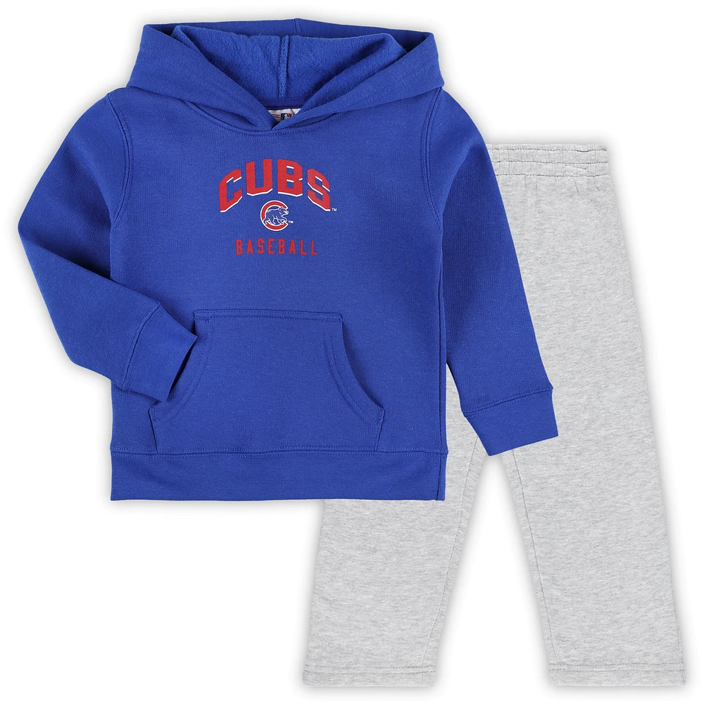 Ensemble avec sweat à capuche et pantalon en polaire Play-By-Play des Chicago Cubs, bleu royal/gris, pour tout-petit