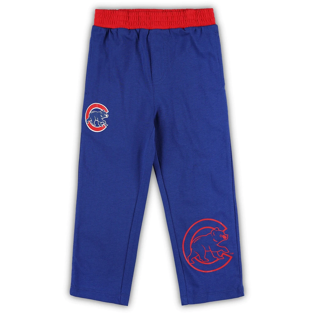 Toddler Royal/Red Chicago Cubs Batters Box T-Shirt & Pants Set