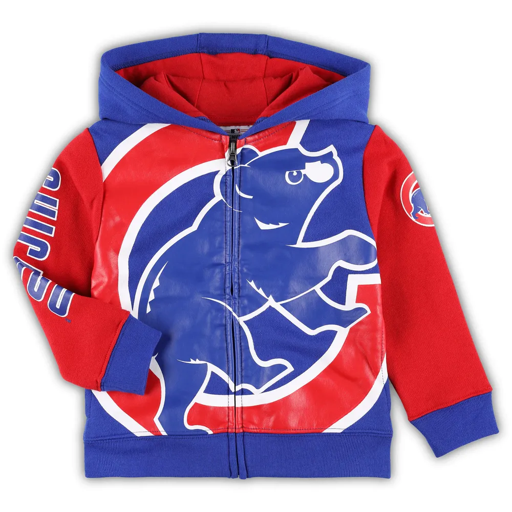 Youth Stitches Royal Chicago Cubs Fleece Pullover Hoodie