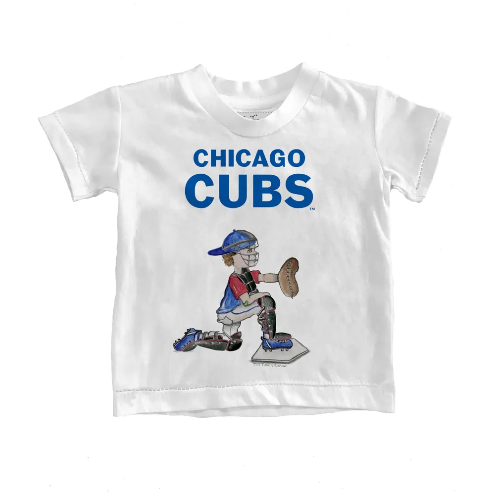 Lids Chicago Cubs Tiny Turnip Toddler Caleb the Catcher T-Shirt - White