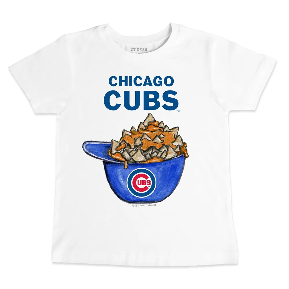 Lids Chicago Cubs Tiny Turnip Toddler Base Stripe T-Shirt - White
