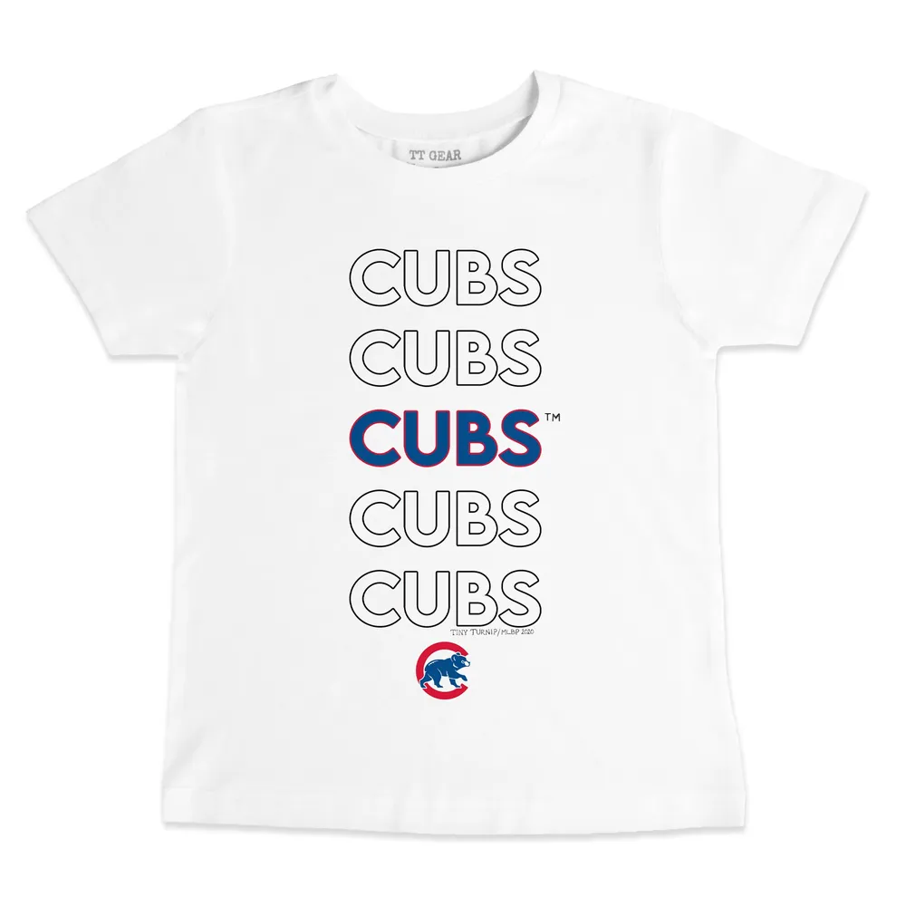 Lids Chicago Cubs Tiny Turnip Toddler Stacked T-Shirt - White