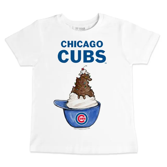 Youth Chicago Cubs Tiny Turnip White TT Rex T-Shirt