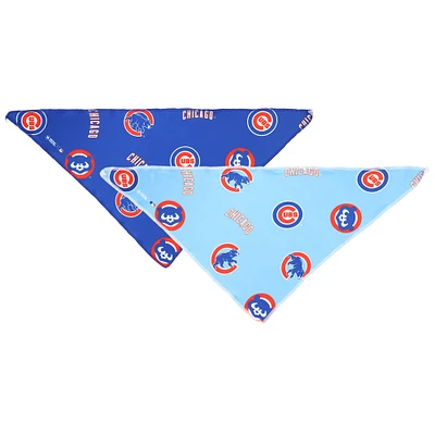 Ensemble de 2 bandanas triangulaires rafraîchissants unisexes des Chicago Cubs