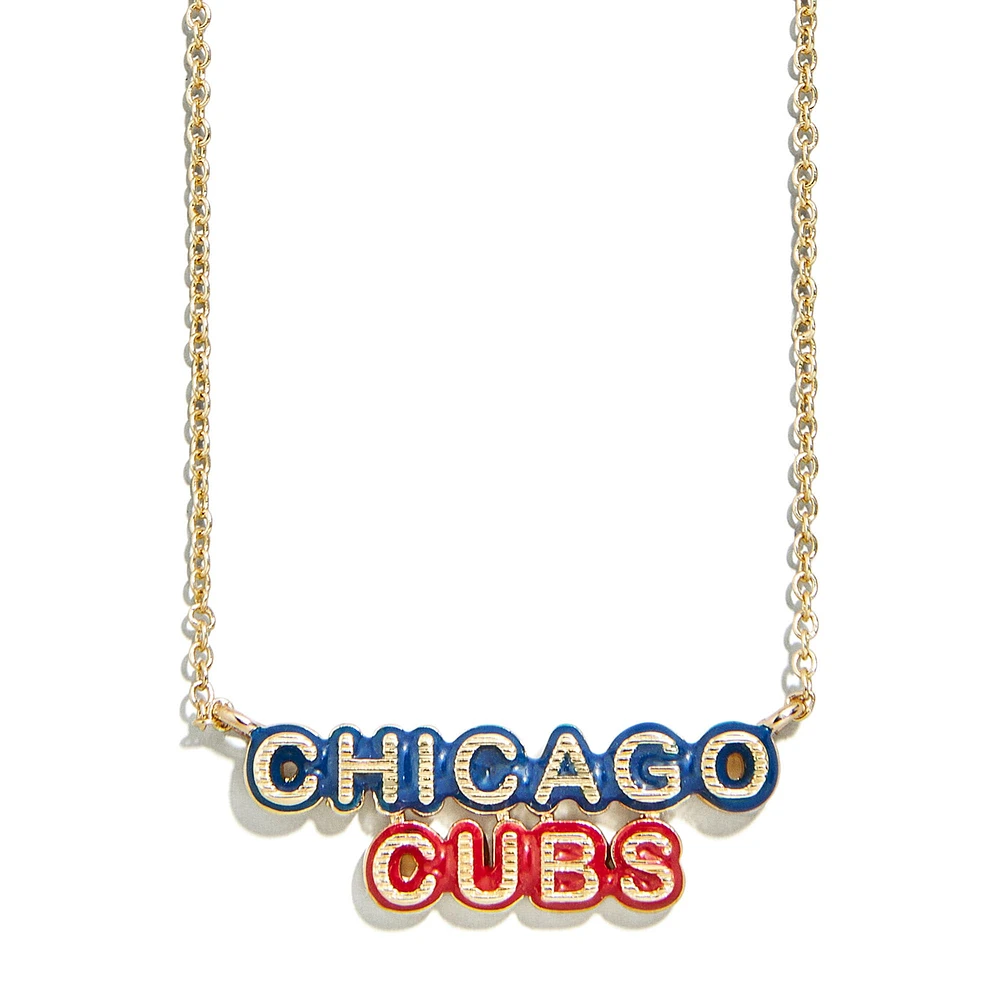 WEAR by Erin Andrews  Chicago Cubs Delicate Enamel Necklace