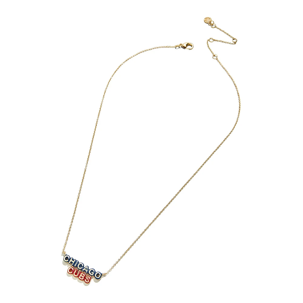 WEAR by Erin Andrews Chicago Cubs Delicate Enamel Necklace