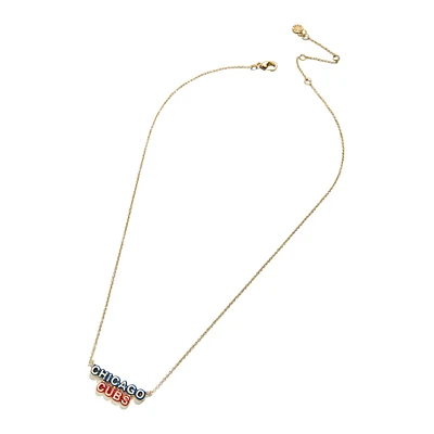 WEAR by Erin Andrews  Chicago Cubs Delicate Enamel Necklace