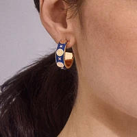 WEAR By Erin Andrews x BaubleBar Chicago Cubs Enamel Hoop Earrings