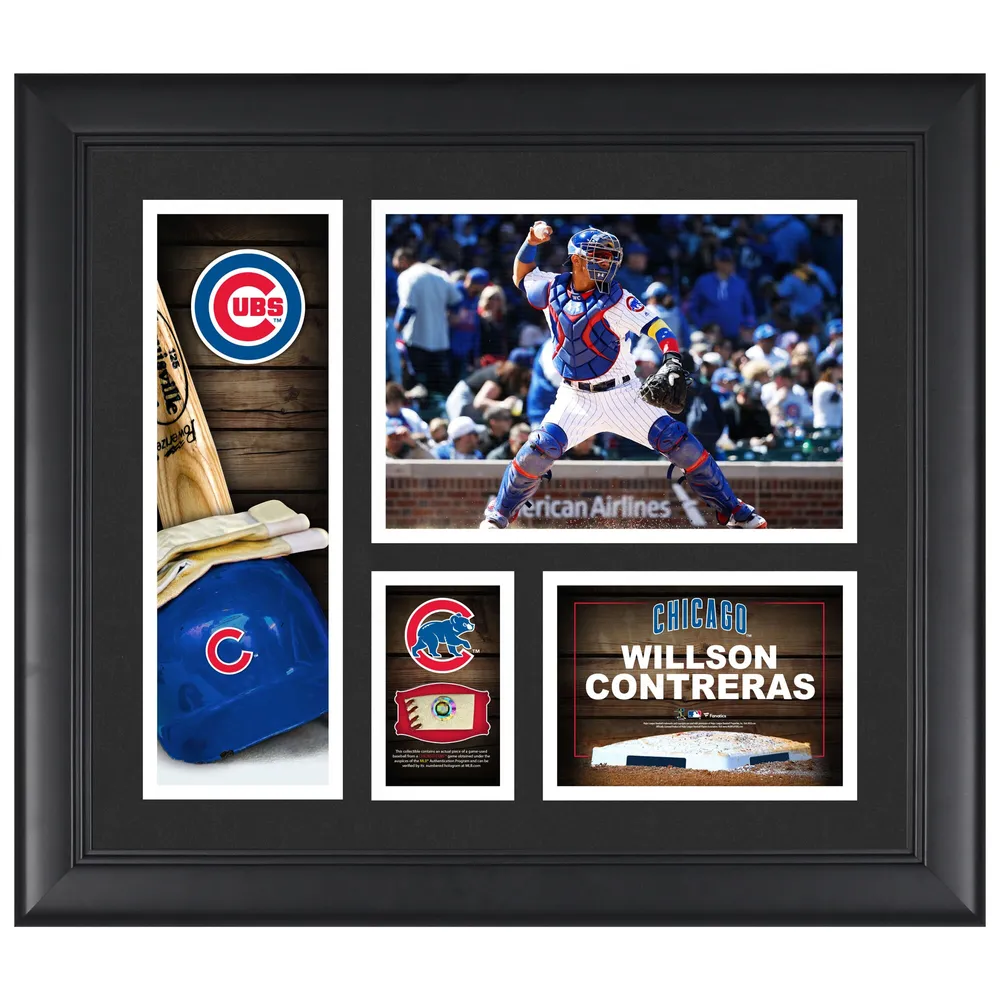 Lids Willson Contreras Chicago Cubs Fanatics Authentic Framed 15 x 17  Player Collage with a Piece of Game-Used Ball