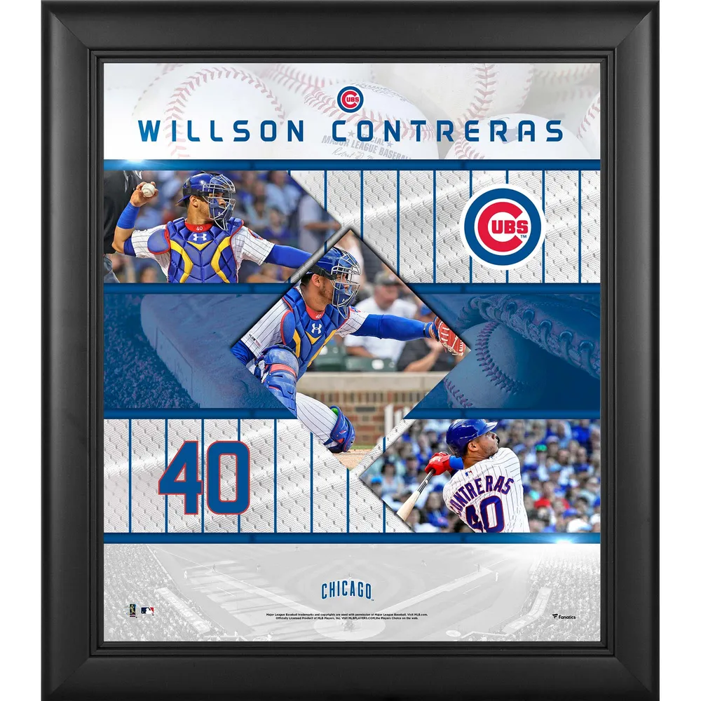 Willson Contreras Chicago Cubs Autographed Blue Nike Replica Jersey