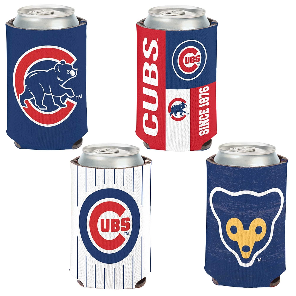 Ensemble de 4 refroidisseurs de canettes WinCraft Chicago Cubs de 12 oz