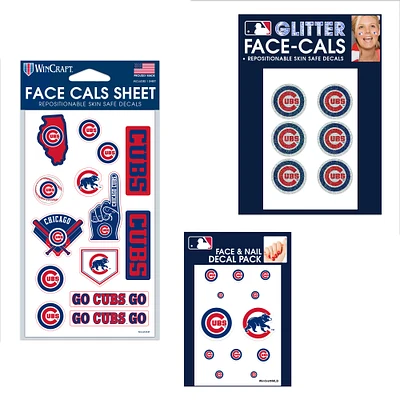 WinCraft Chicago Cubs 4" x 7" Waterless Tattoos Set