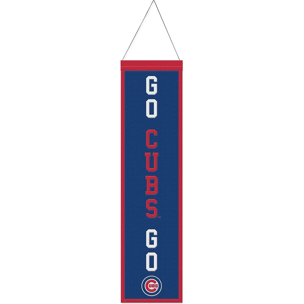 WinCraft Chicago Cubs 8" x 32" Bannière en laine avec slogan